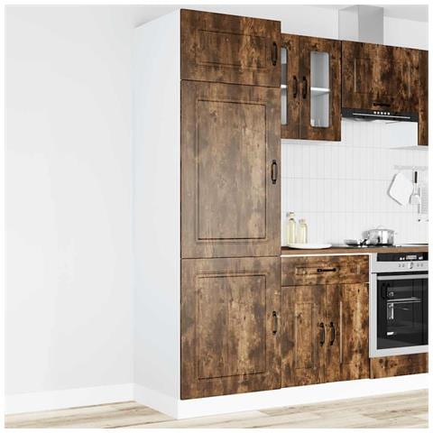 Armadio Da Cucina Kalmar Rovere Fumo In Legno Multistrato - Foto 1