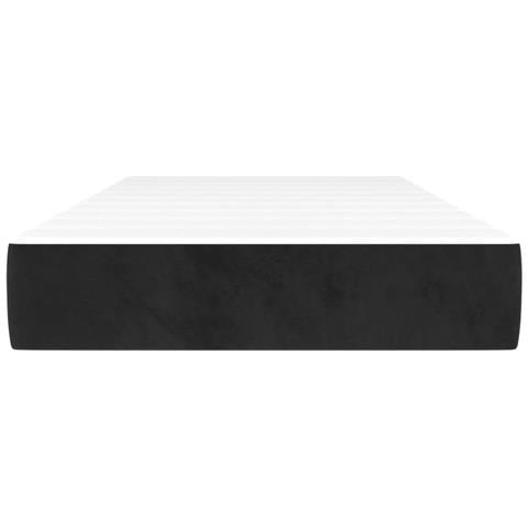 Materasso A Molle Insacchettate Nero 120x190x20 Cm In Velluto - Foto 3
