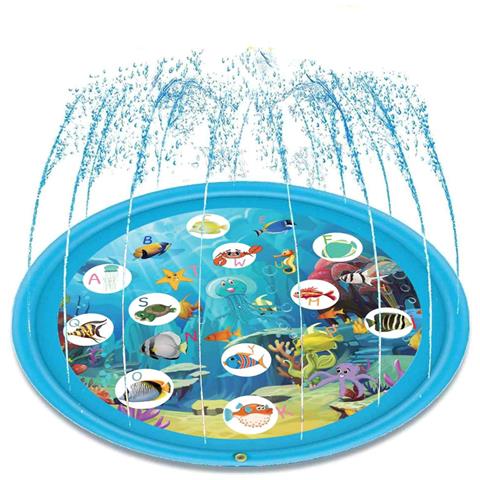 Splash Pad. Giocattolo Gonfiabile Con Spruzzatore D'acqua Per Giocare. 170 Cm Di Diametro. Design Di Animali Marini E Alfabeto. - Foto 1