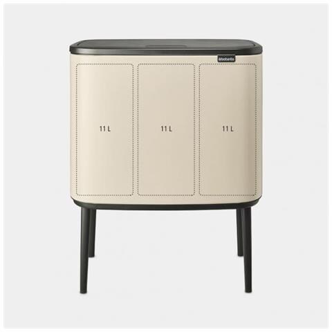 Brabantia Bo Touch Bin 33 L 3 Cestello/i Beige - Foto 2