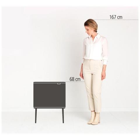 Brabantia Bo Touch Bin 33 L 3 Cestello/i Beige - Foto 3