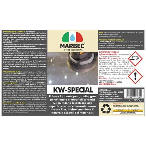 Kw-special 800gr - Lucidante In Polvere Per Gres Porcellanato E Granito Kw-special 800gr - Foto 2