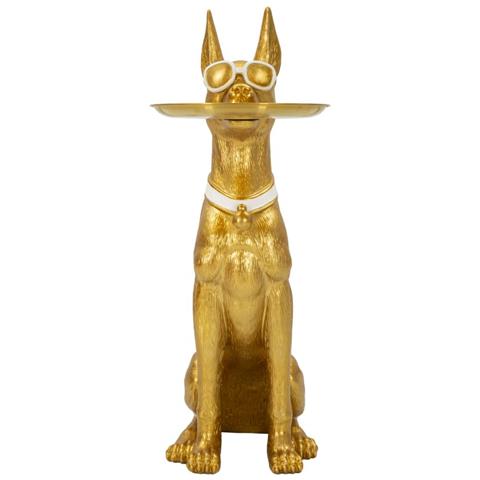 Vassoio Cane 17 - Oro - Poliresina - 27x51x74 Cm - Foto 2