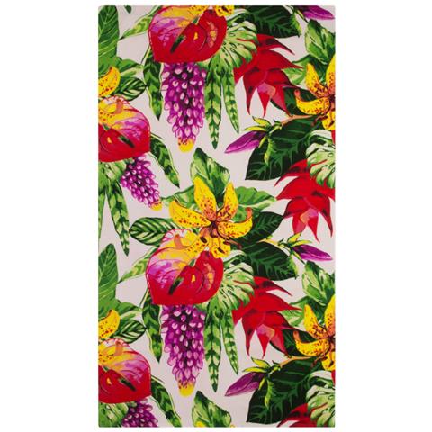 Telo Mare Grande 100x180 Spugna Spiaggia Piscina Maui Flower D15 - Foto 1