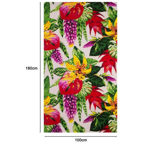 Telo Mare Grande 100x180 Spugna Spiaggia Piscina Maui Flower D15 - Foto 4