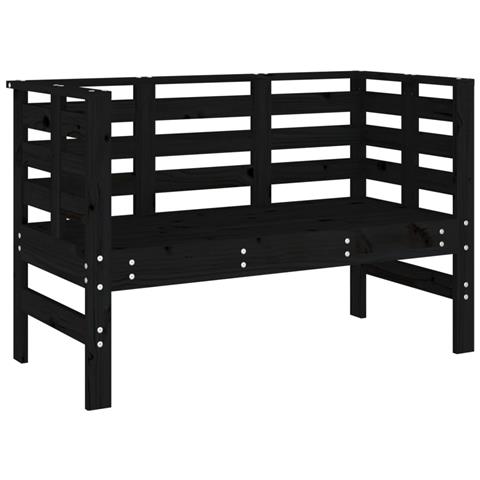 Lusso Casadino -  Panca Da Giardino Nera 111,5x53x71 Cm Legno Massello Di Pino - Foto 1