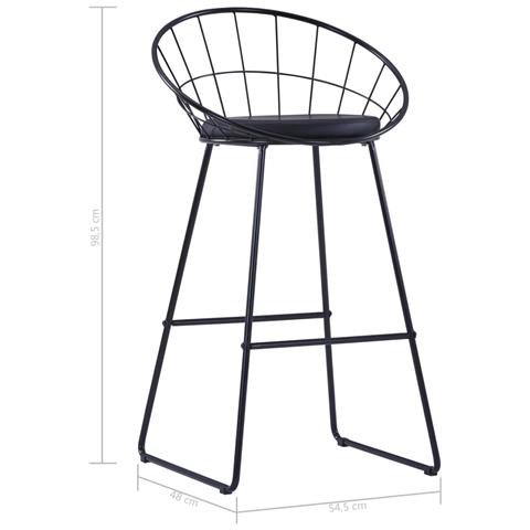 Sedie Da Bar 2 Pz Nere In Similpelle - Foto 7