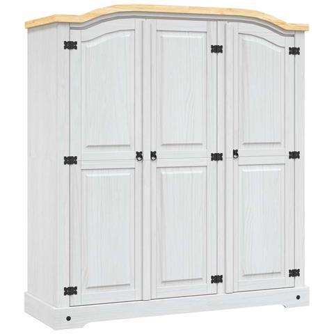 Lusso Casadino -  Lusso Casadino -  Armadio In Legno Di Pino Messicano Corona 3 Ante Bianco - Foto 2