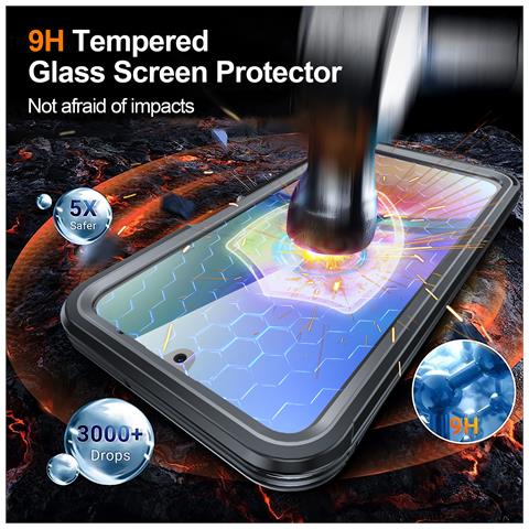 Custodia Per Cellulare A16, Vetro Temperato 9h - Protezione A 360° Blackash - Foto 2