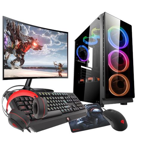 Kit Gaming Ryzen 5 3600 RAM 64GB RX 6600 SSD 1TB WIFI LCD 24 - Foto 1