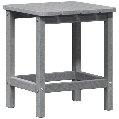 Tavolo Laterale Adirondack Grigio chiaro 38x38x45 cm HDPE - Foto 1