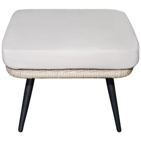 Jane Set Da Esterno: Poltrona Sospesa E Poggiapiedi In Rattan Con Cuscino Beige - Foto 6