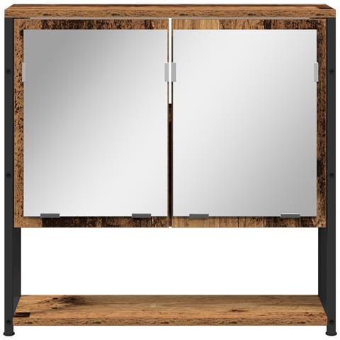 Mobile da Lavabo con Lavabo Integrato - Finitura in Legno Invecchiato - Foto 9