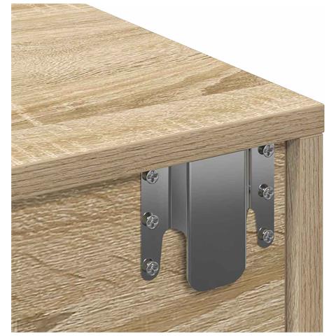 Scaffale a Parete con Cassetti Sonoma 100x36x19cm in Truciolato - Foto 9