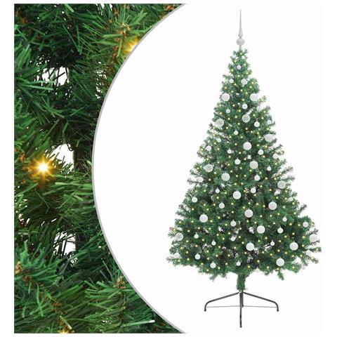 Albero di Natale artificiale con luci integrate Verde 180 cm - Foto 1