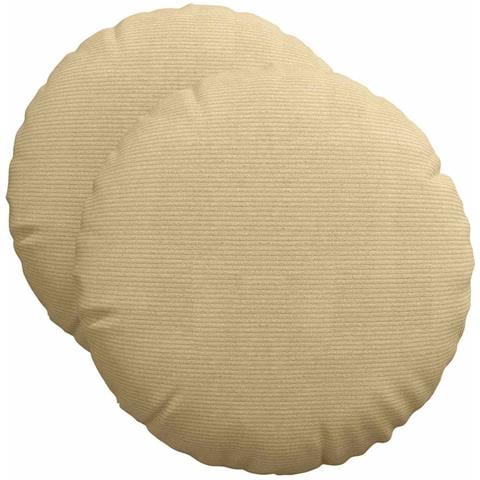 Cuscini per Seduta 2 pcs Grigio Verde Ø 50 cm Tessuto in Cords - Foto 1