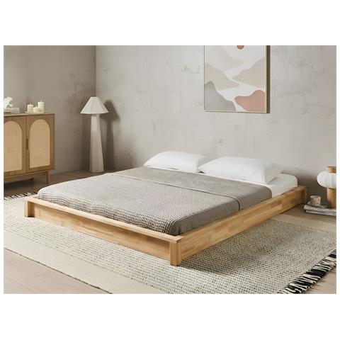 Letto Senza Testata Legno Antras 160 X 200 Cm Marrone Chiaro - Foto 1