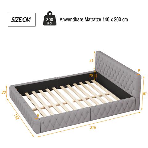 Letto Minimalista In Velluto Bianco Con Testiera Morbida E Struttura Robusta - Foto 2