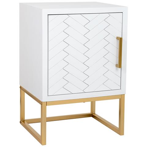 Tavolino 1 Anta In Legno E Metallo 40x35x61h Cm - Foto 1