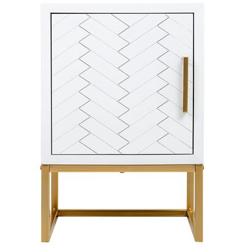 Tavolino 1 Anta In Legno E Metallo 40x35x61h Cm - Foto 2