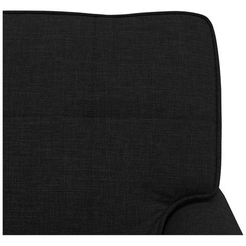 Chaise Lounge con cuscino Nero 91 x 157 x 91 cm Tessuto - Foto 9