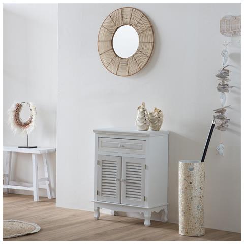 Mobile Da Ingresso In Legno Bianco 60x30x78h Cm - Foto 2