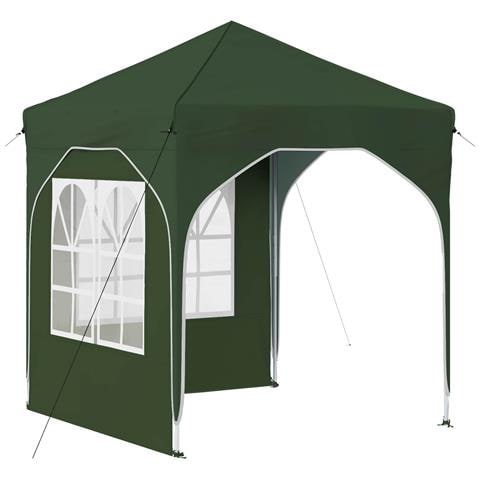 Tenda per feste a pop-up 192 x 192 x 245 cm Verde - Foto 1