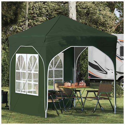 Tenda per feste a pop-up 192 x 192 x 245 cm Verde - Foto 2