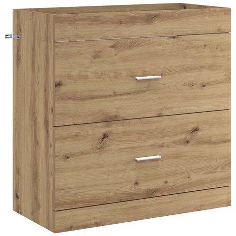Mobiletto da Bagno Sotto Lavabo Rovere Artigianale - Foto 1