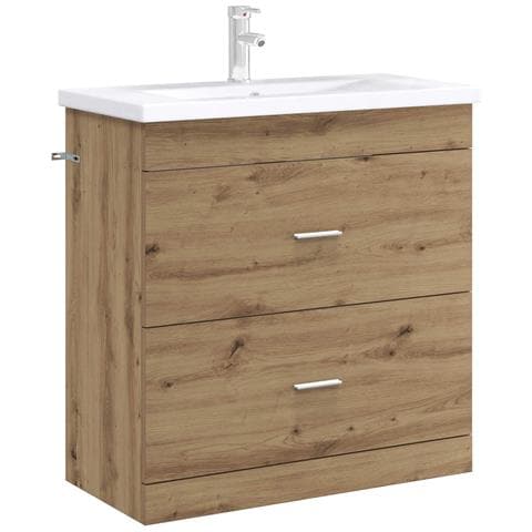 Mobiletto da Bagno Sotto Lavabo Rovere Artigianale - Foto 2