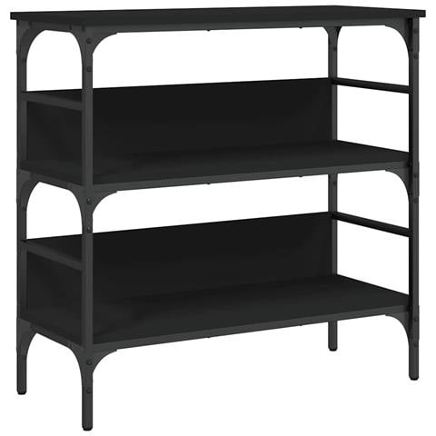 Tavolino Consolle Nero 75x32x75 cm in Legno Multistrato - Foto 1