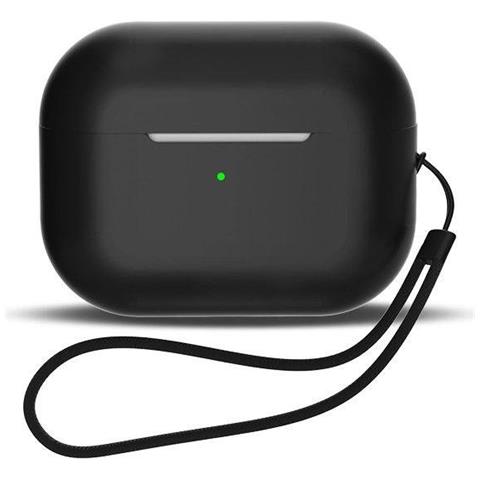 Custodia In Silicone Per Airpods 1 / Airpods 2 + Cinturino Da Polso - Nera - Foto 1