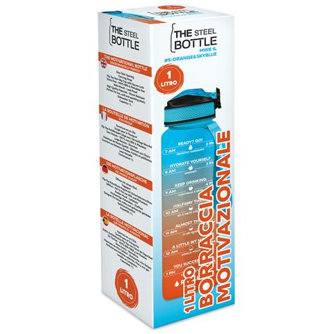 MWB1L#5SK borraccia Uso quotidiano 1000 ml Tritan Blu, Arancione - Foto 2
