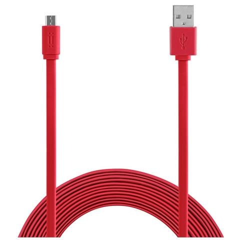 Micro USB to USB cable Flat Tab - Red - Foto 1