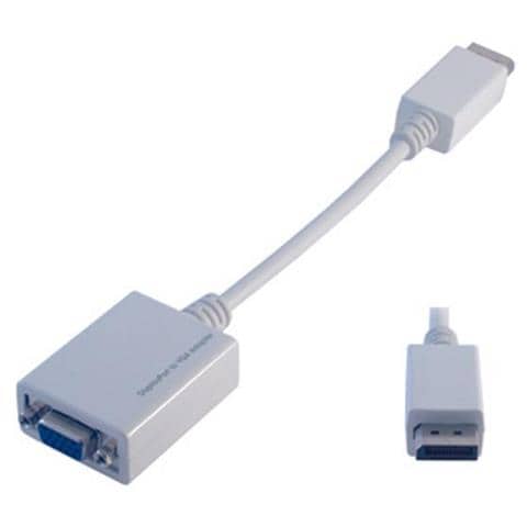 Adattatore DisplayPort Maschio A VGA Femmina SIMPLETEK, Compatto E Pronto All'uso Per Monitor E Proiettori