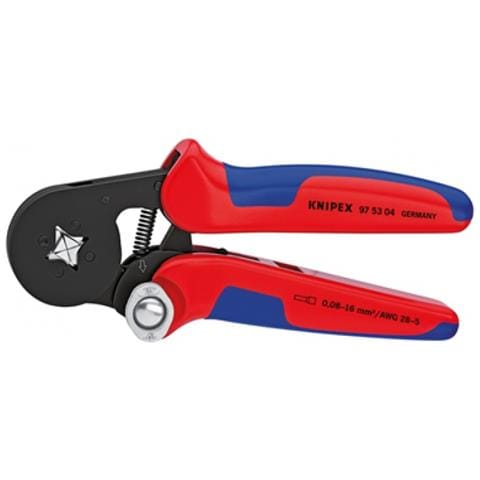 Knipex 97 53 04 Pinza Per Terminali A Bussola, Con Regolazione Automatica Per Crimpaggio Laterale Brunita Rivestiti In Materiale Bicomponente 180 Mm - Foto 3