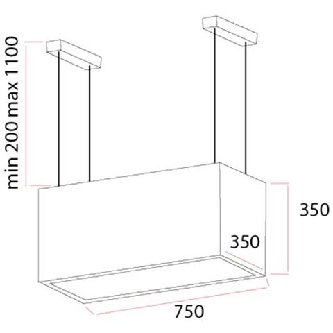 Cappa ad Isola A10876 Aspirante Colore Bianco - Foto 2