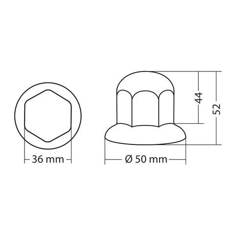 Set 10 Pz. copribulloni 32mm In Abs - Foto 2