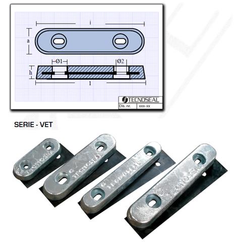 Piastra Scafo Serie Vetus 290 55 30 200 32 13x25 2.7 - Foto 1