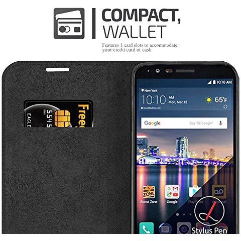Custodia Compatibile Con Lg Stylus 3 In Bruno Caffè - Coperchio Protettiva Con Chiusura Magnetica, Funzione Stand E Tasca Per Le Carte - Foto 2