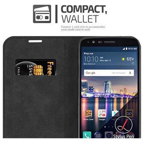 Custodia Compatibile Con Lg Stylus 3 In Bruno Caffè - Coperchio Protettiva Con Chiusura Magnetica, Funzione Stand E Tasca Per Le Carte - Foto 9