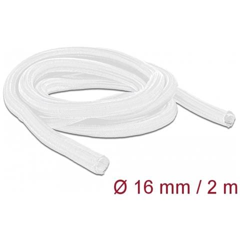 Manicotto intrecciato con chiusura automatica 2 m x 16 mm bianco - Foto 1