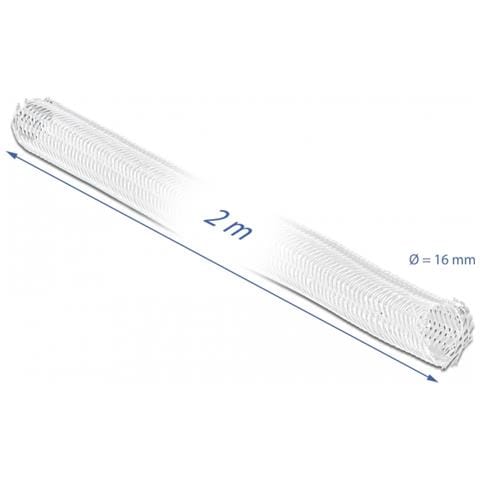 Manicotto intrecciato con chiusura automatica 2 m x 16 mm bianco - Foto 2