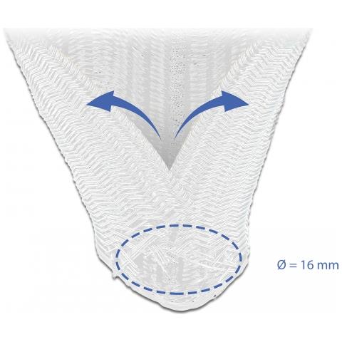 Manicotto intrecciato con chiusura automatica 2 m x 16 mm bianco - Foto 3