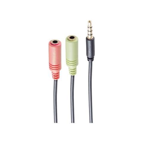 Bs14-05041 Cavo Audio 0,25 M 2 X 3.5mm 3.5mm Nero - Foto 1