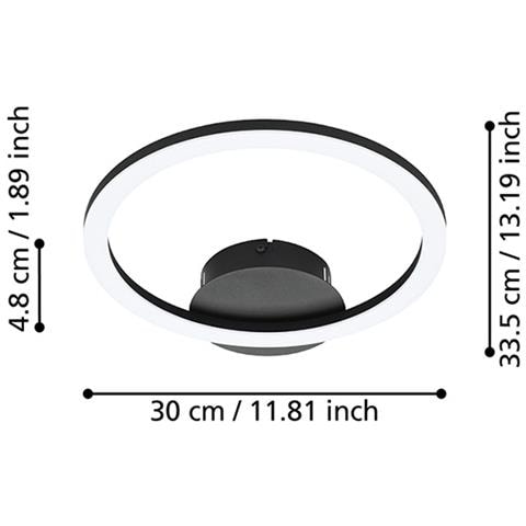 Plafoniera Moderna Parrapos-z Led Acciaio Nero - Foto 2