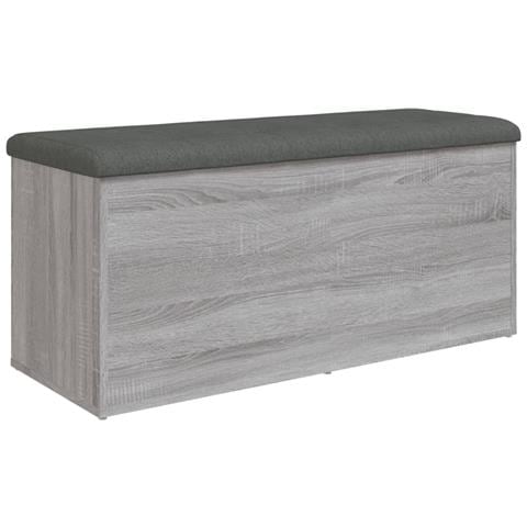 Panca Portaoggetti Grigio Sonoma 102x42x45 Cm Legno Multistrato - Foto 2
