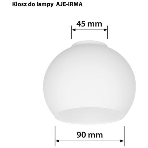 Paralume Irma Bianco Vetro 13 X 10 X 9,5 Cm - Foto 2