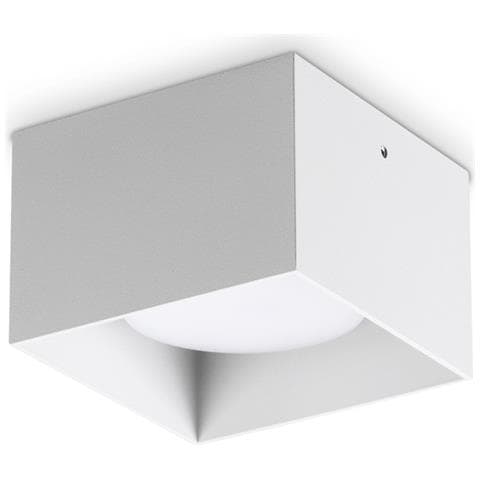Plafoniera Contemporanea Spike Alluminio Bianco 1 Luce Gx53 15w 3000k Ip20 - Foto 1
