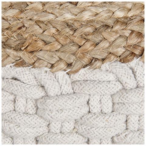 Pouf Aiza Cotone Bianco - Foto 5